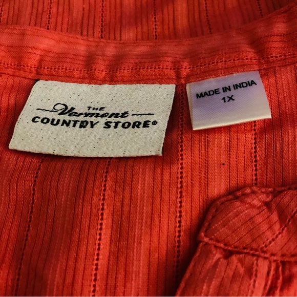 The Vermont country store orange sleeveless tank top - Picture 2 of 5